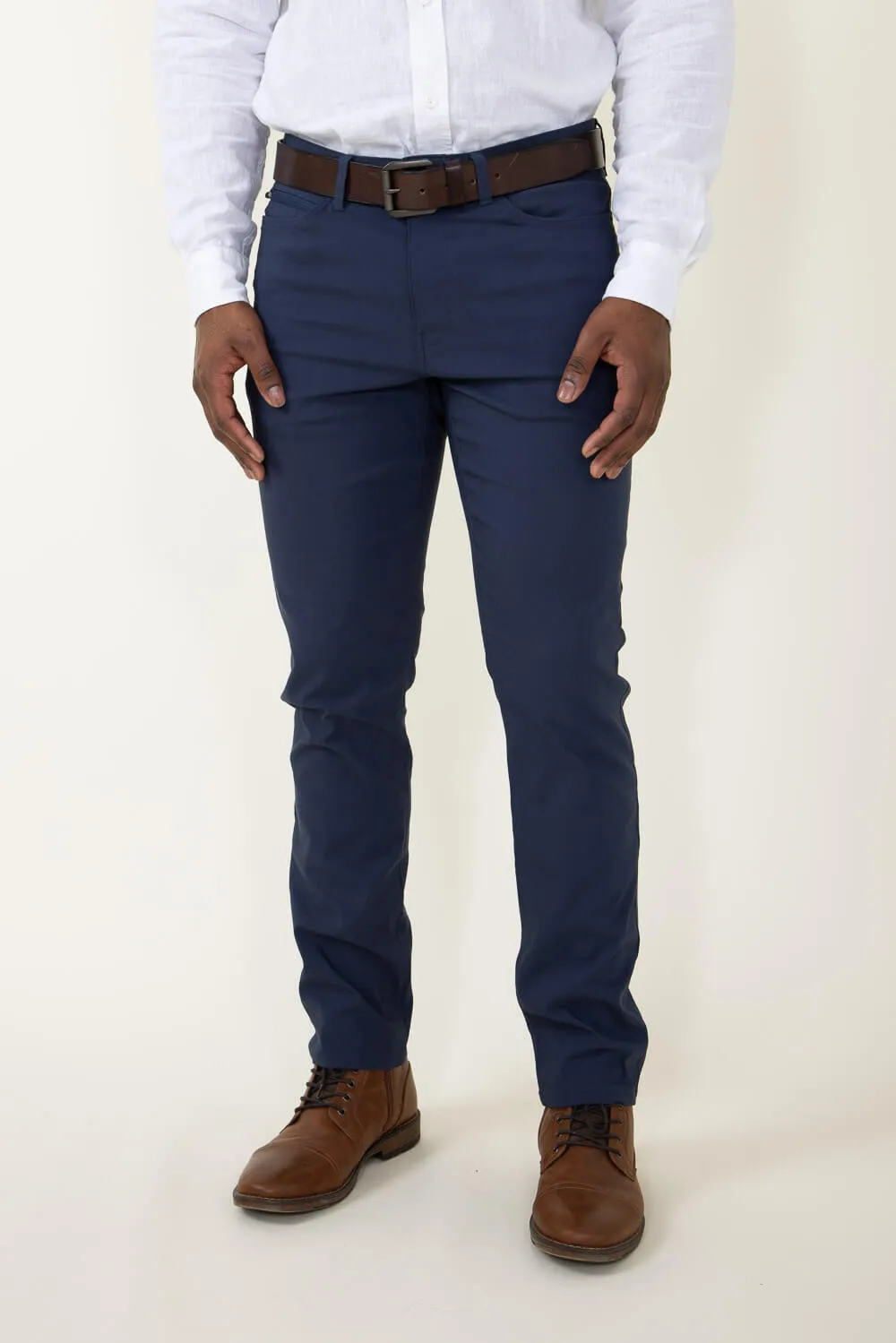 Weatherproof Vintage Lewis Faille Performance Pants for Men in Navy | W3F901-MOODINDIGO
