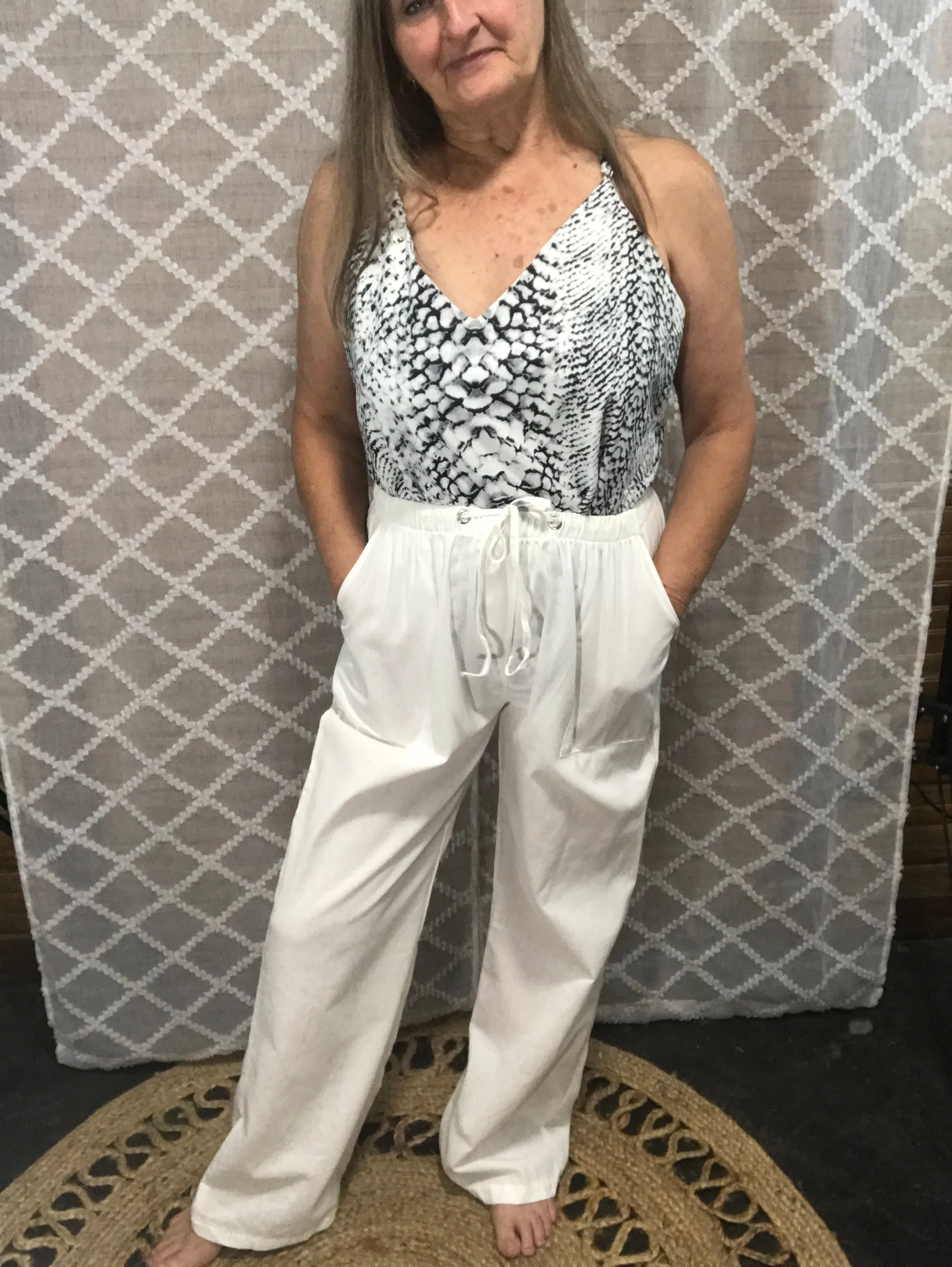 White Linen Pants