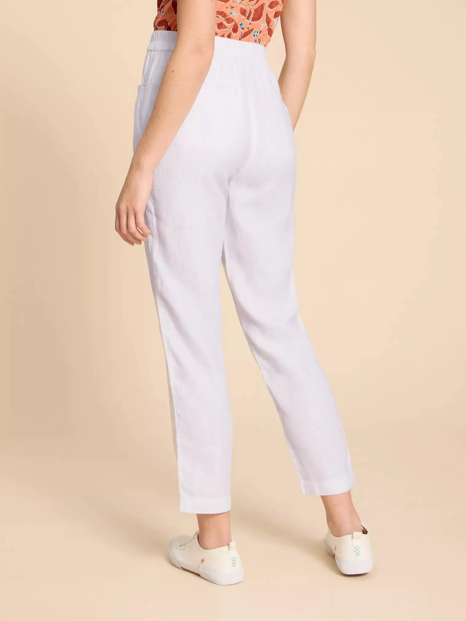 White Stuff Rowena Linen Trouser Brilliant White