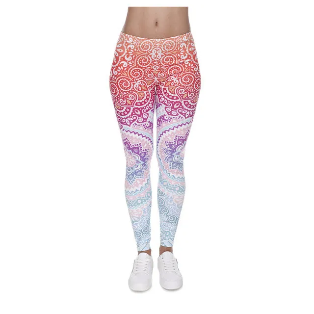 wholelsales New Fashion Women leggings 3D Printed color legins Ray fluorescence leggins pant legging for Woman 15 Colors