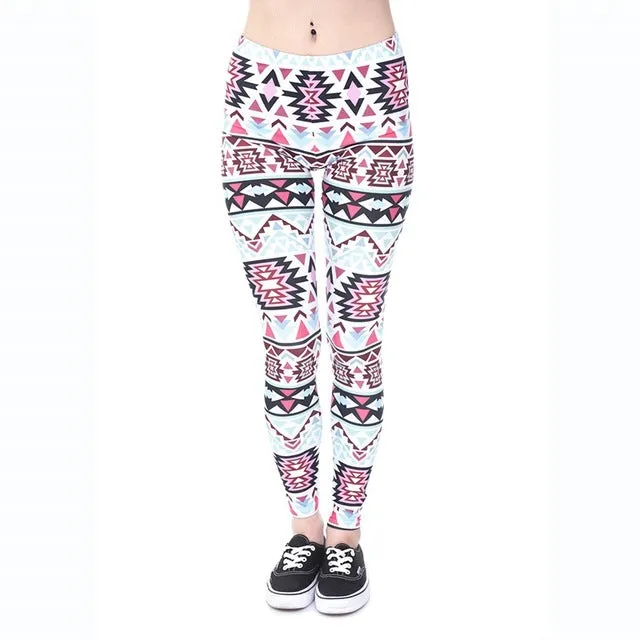 wholelsales New Fashion Women leggings 3D Printed color legins Ray fluorescence leggins pant legging for Woman 15 Colors
