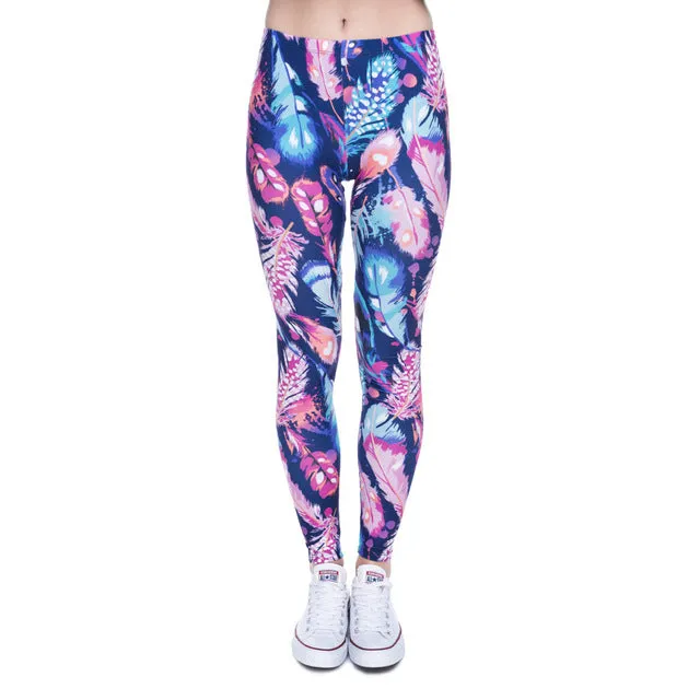 wholelsales New Fashion Women leggings 3D Printed color legins Ray fluorescence leggins pant legging for Woman 15 Colors