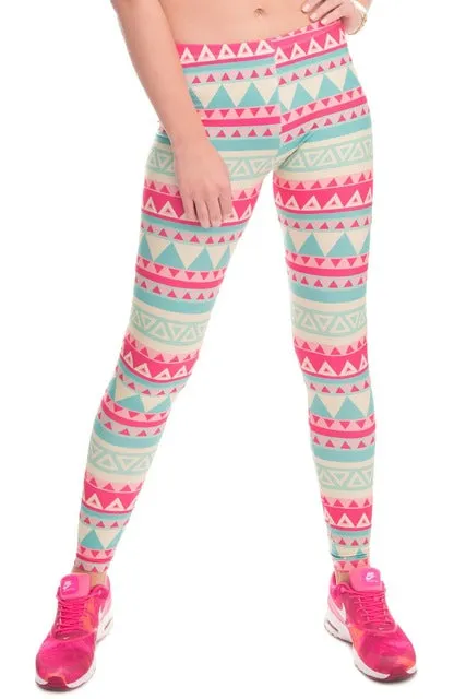 wholelsales New Fashion Women leggings 3D Printed color legins Ray fluorescence leggins pant legging for Woman 15 Colors