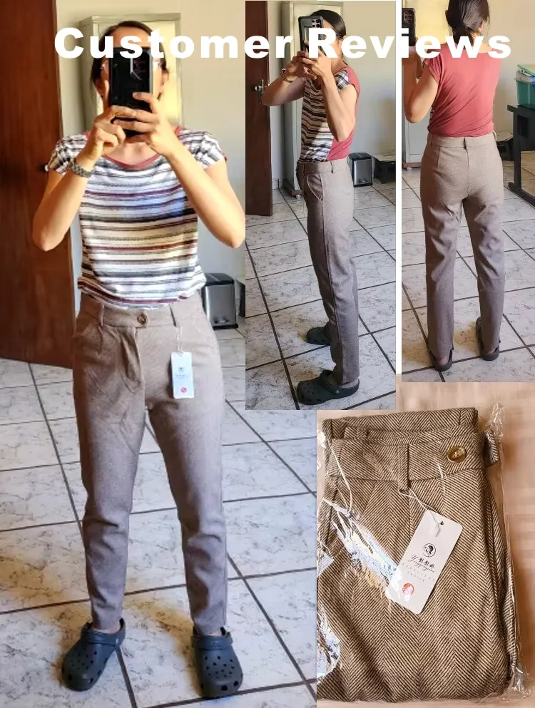 Women Harem Pencil Woolen Pants