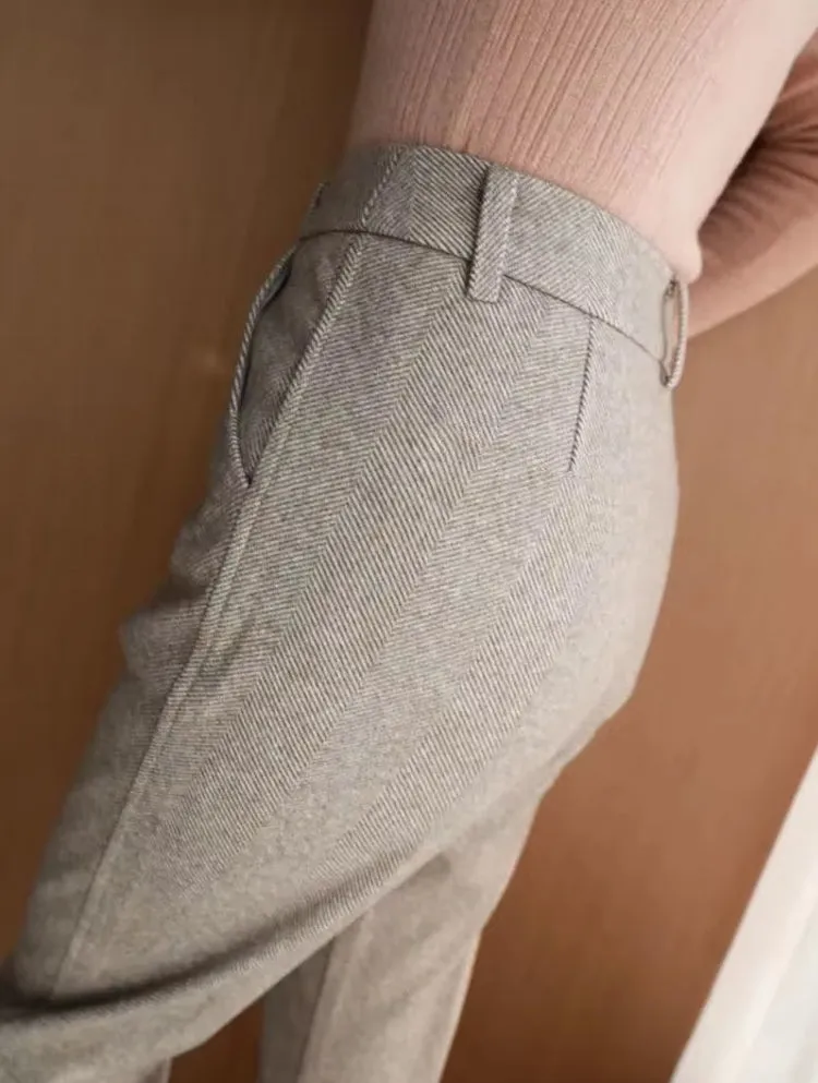 Women Harem Pencil Woolen Pants