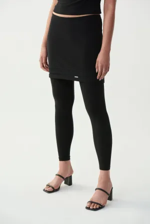 Women's Joseph Ribkoff | Legging with Skirting Inspired Layer | Black