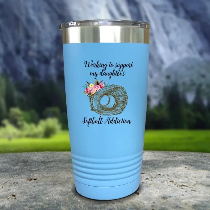Working to Support Softball Color Printed Tumblers