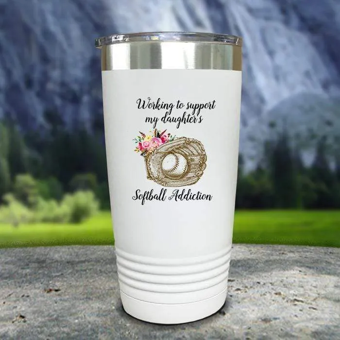 Working to Support Softball Color Printed Tumblers