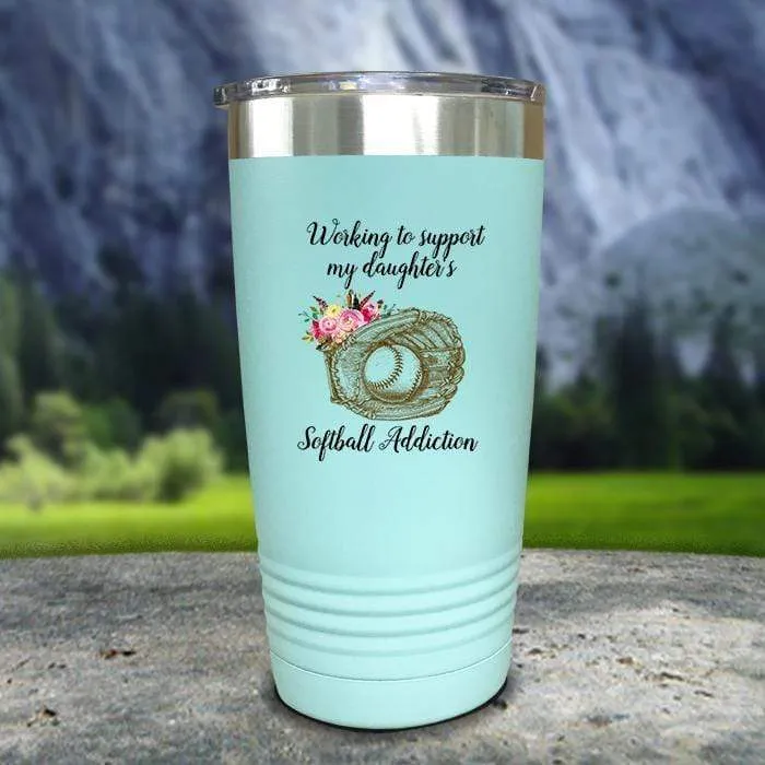 Working to Support Softball Color Printed Tumblers