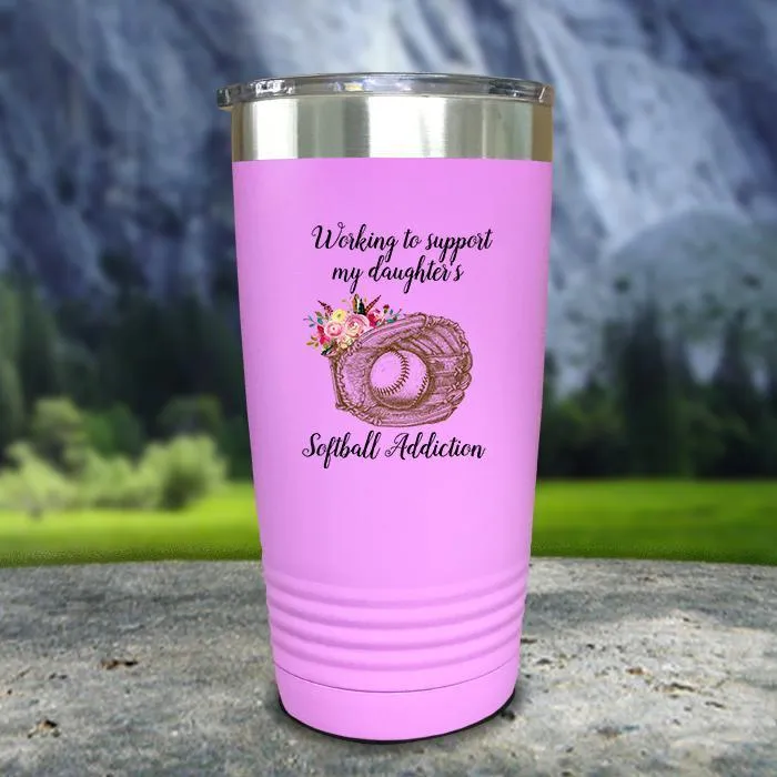 Working to Support Softball Color Printed Tumblers