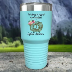 Working to Support Softball Color Printed Tumblers