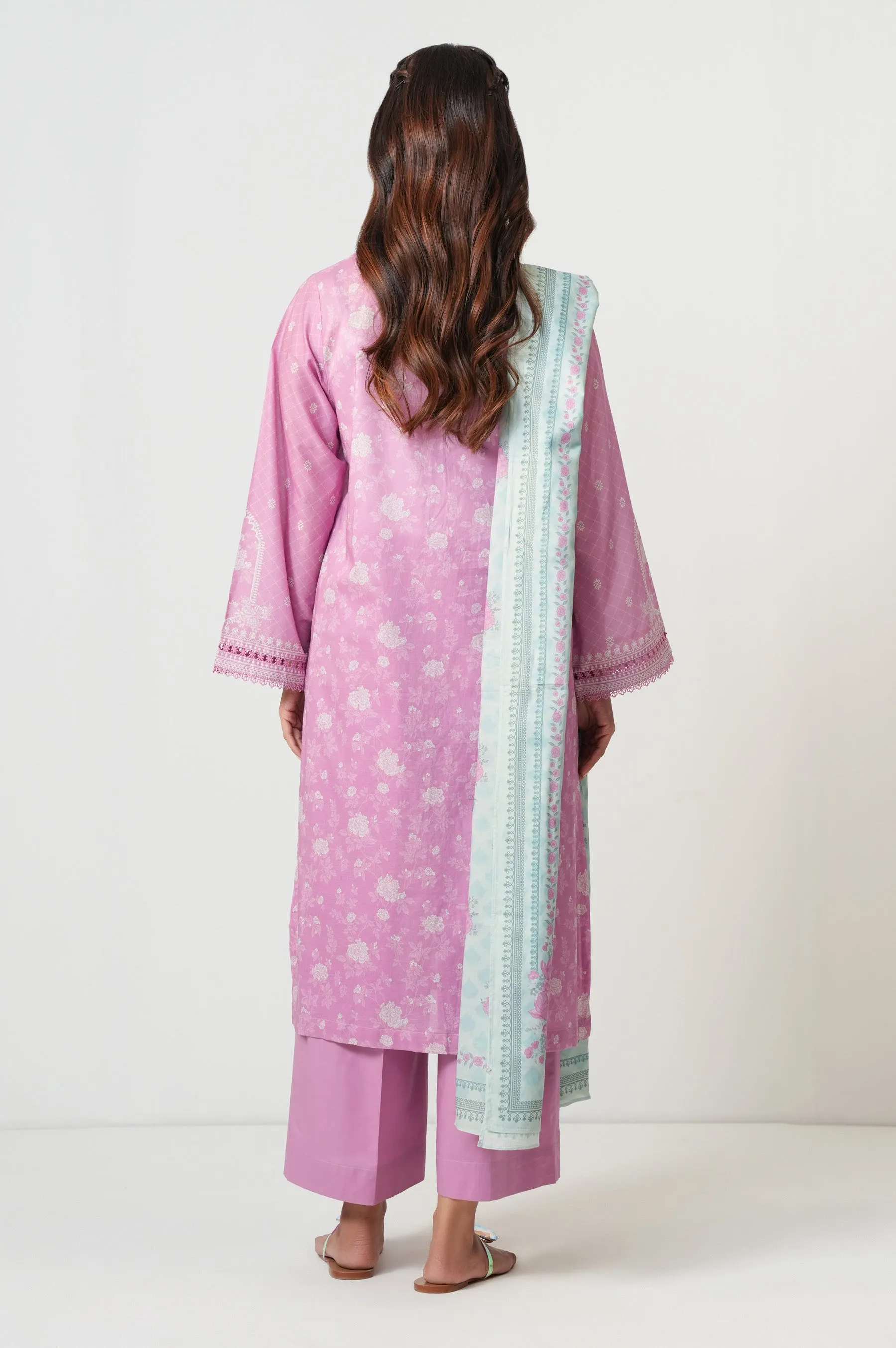 Zeen - Stitched 3 Piece Printed Lawn Suit