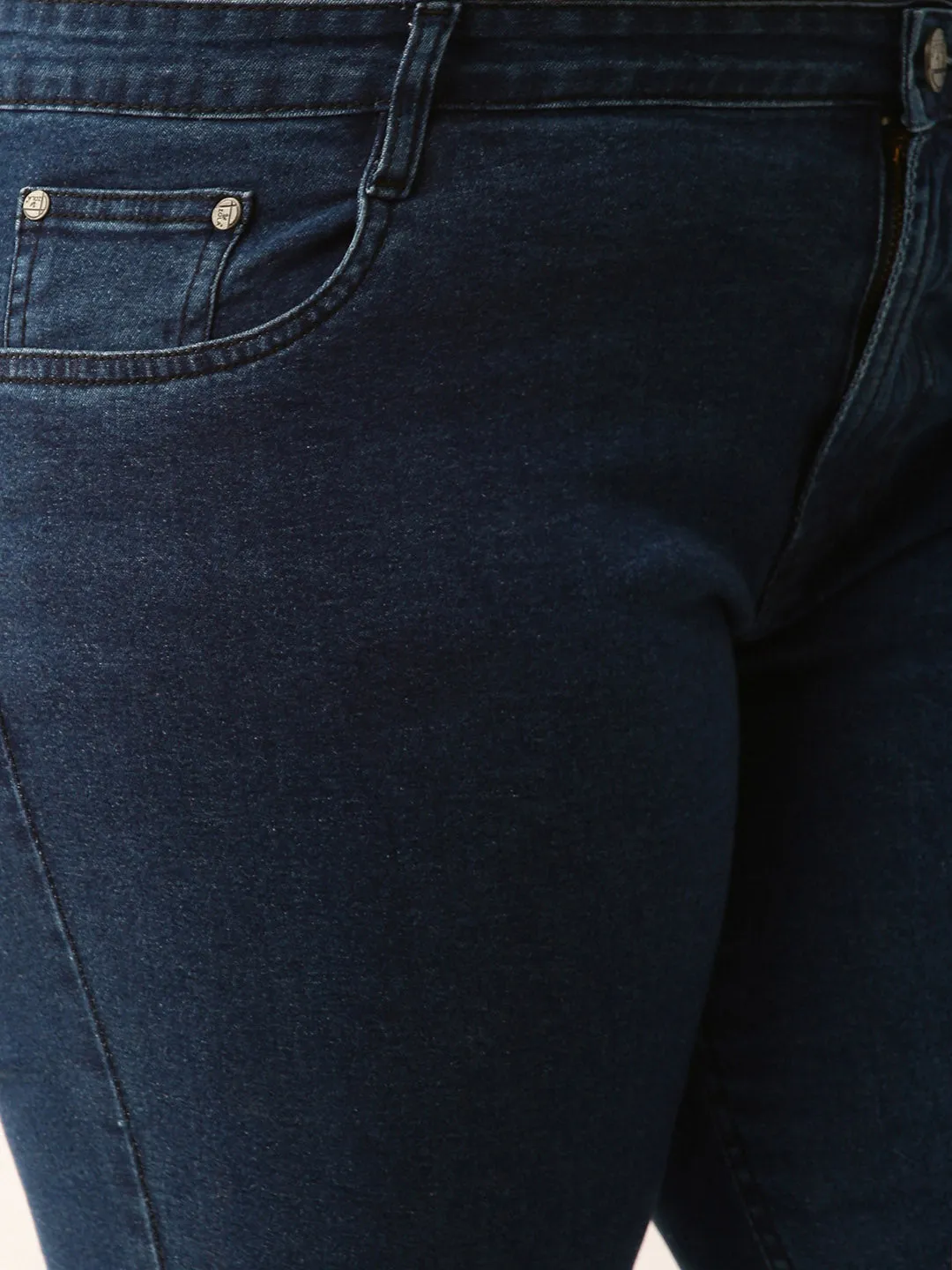 ZOLA Dx Blue Pencil Fit Full Length Denim Jeans For Women